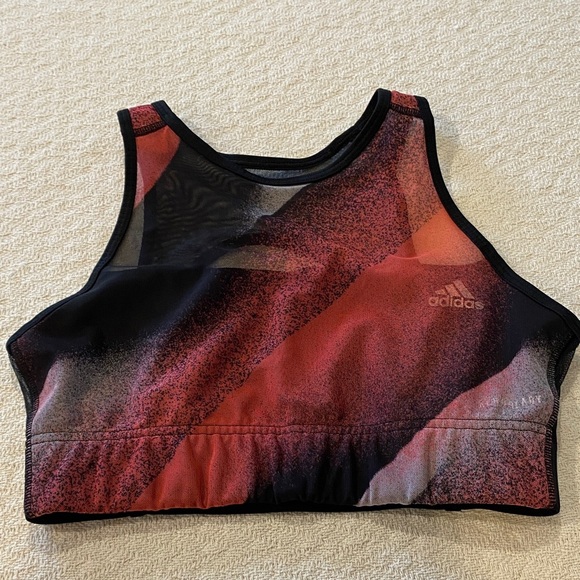 adidas Black and pink Mesh Sports Bra - Picture 1 of 10